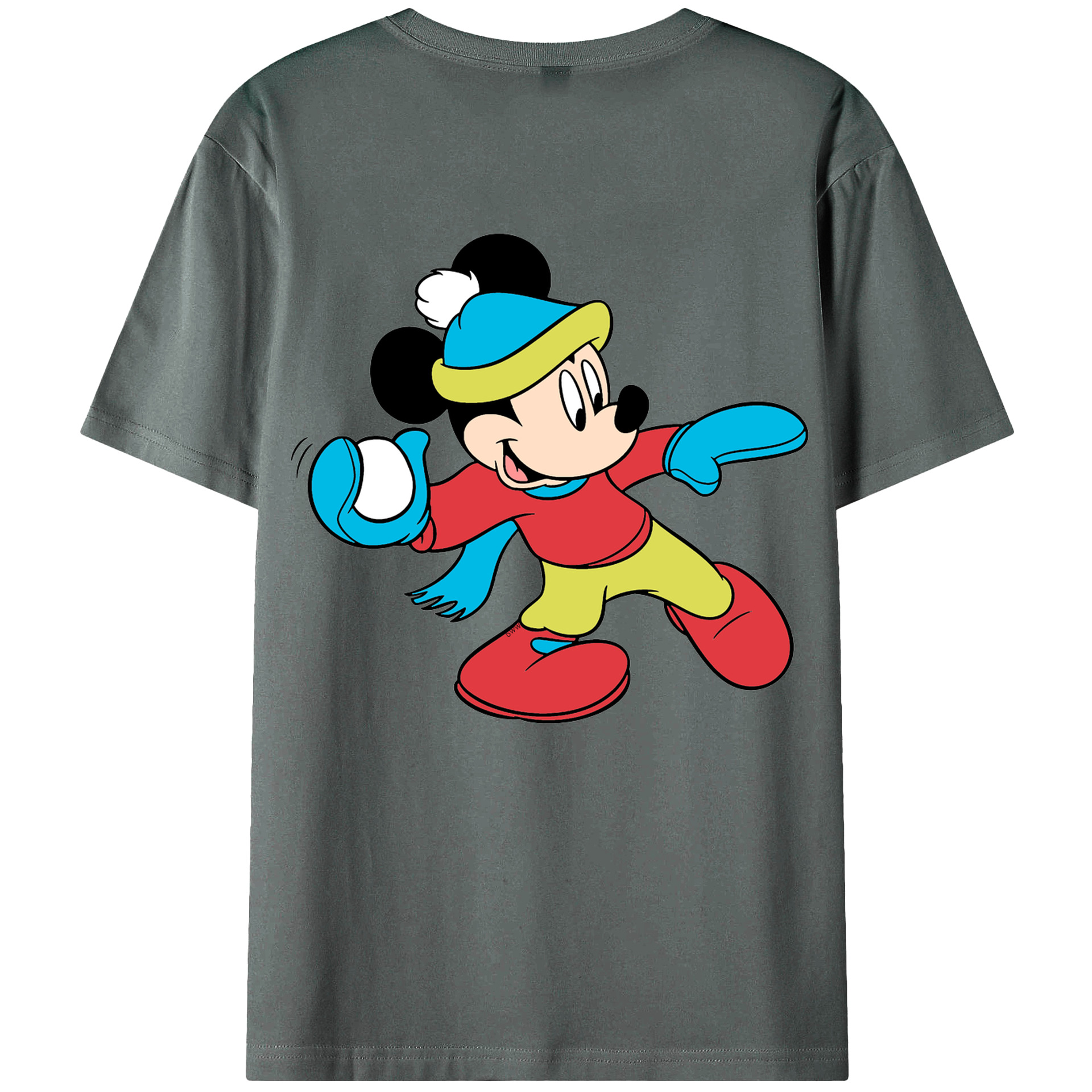 （画像用） ミッキーマウス Mickey Mouse 綿100％半袖Tシャツ（背面プリント）
